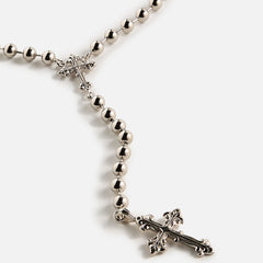 Emanuele Bicocchi Beaded Chain Rosary Necklace - Silver | Kith Silver