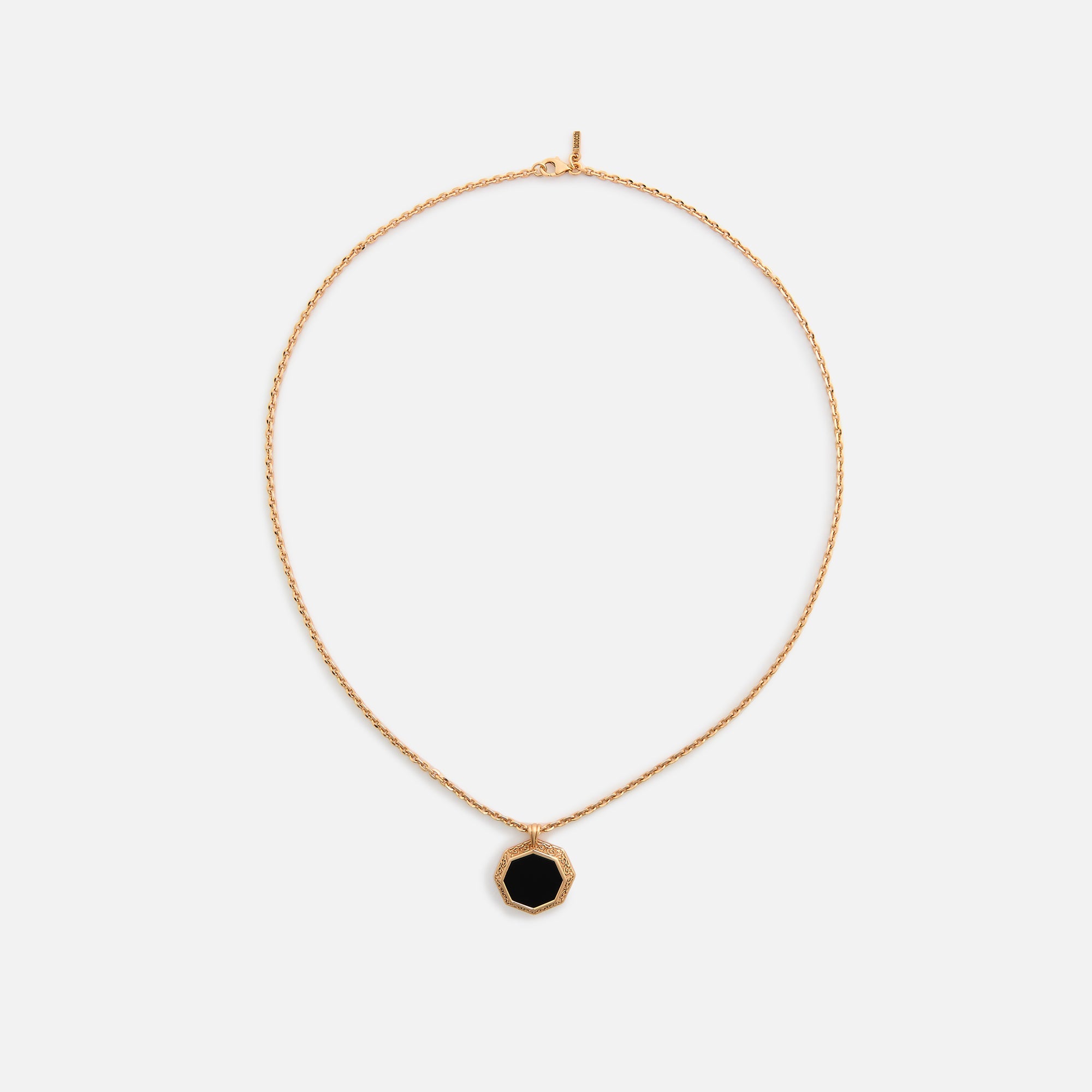 Emanuele Bicocchi Gold Octagon Onyx Amulet Necklace - Gold | Kith Gold