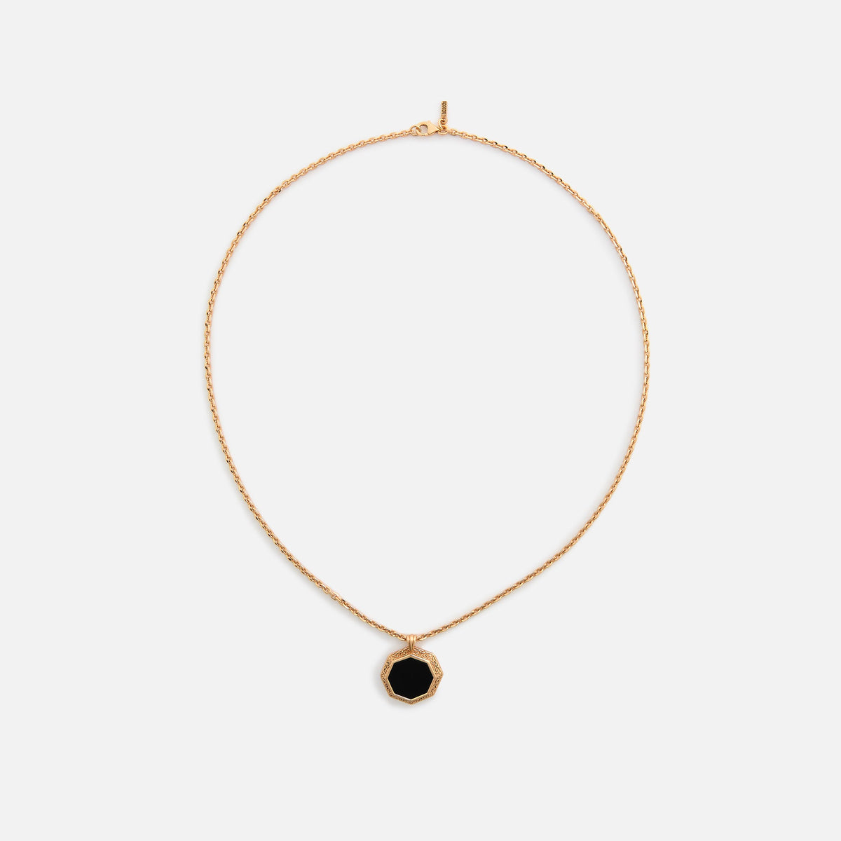 Emanuele Bicocchi Gold Octagon Onyx Amulet Necklace - Gold | Kith Gold