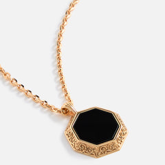 Emanuele Bicocchi Gold Octagon Onyx Amulet Necklace - Gold | Kith Gold