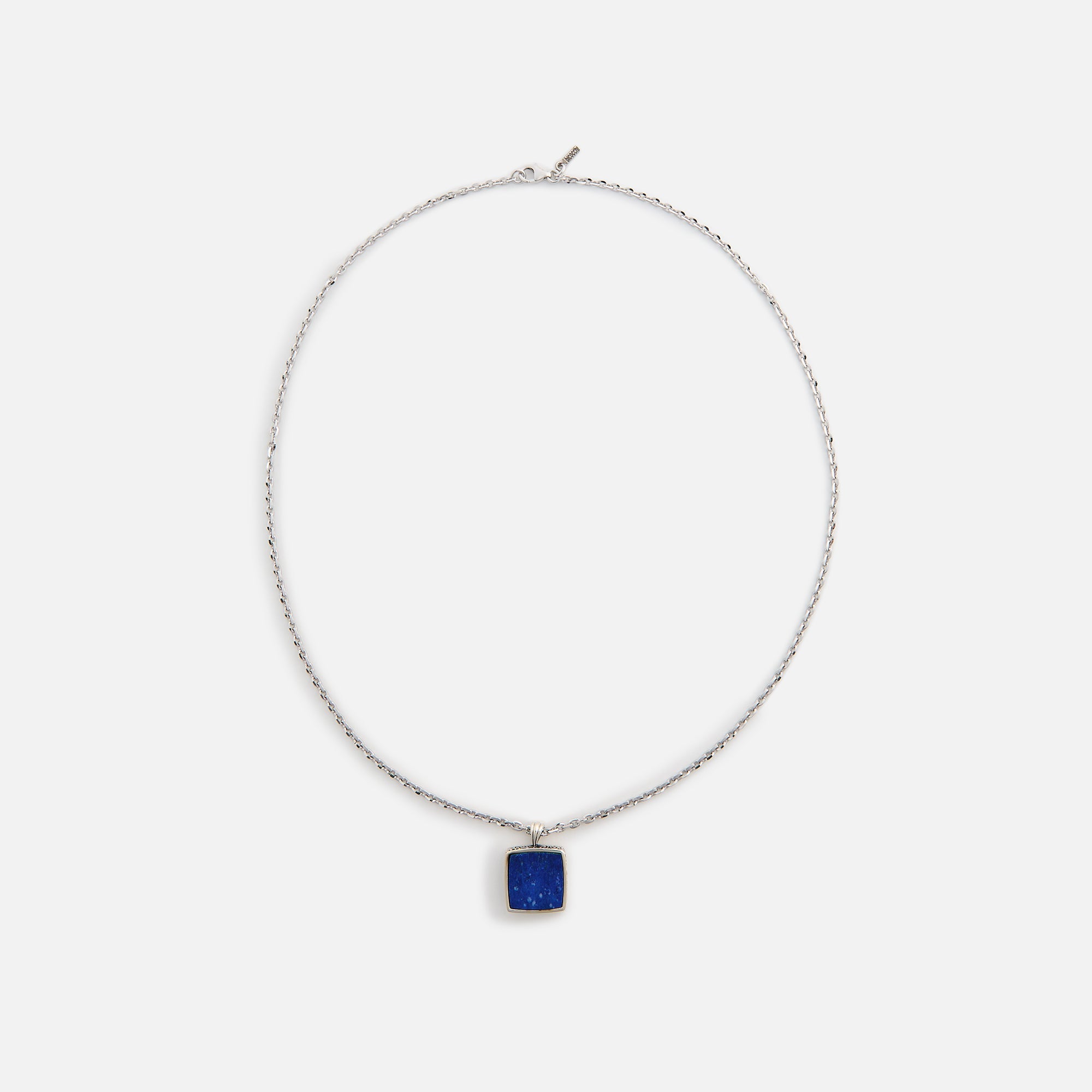 Emanuele Bicocchi Square Lapis Amulet Necklace - Silver | Kith Silver