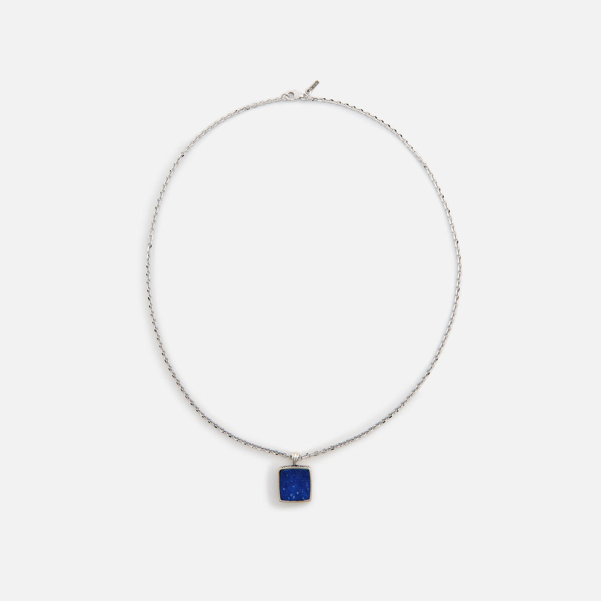 Emanuele Bicocchi Square Lapis Amulet Necklace - Silver | Kith Silver