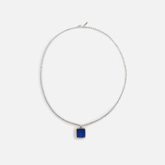 Emanuele Bicocchi Square Lapis Amulet Necklace - Silver | Kith Silver