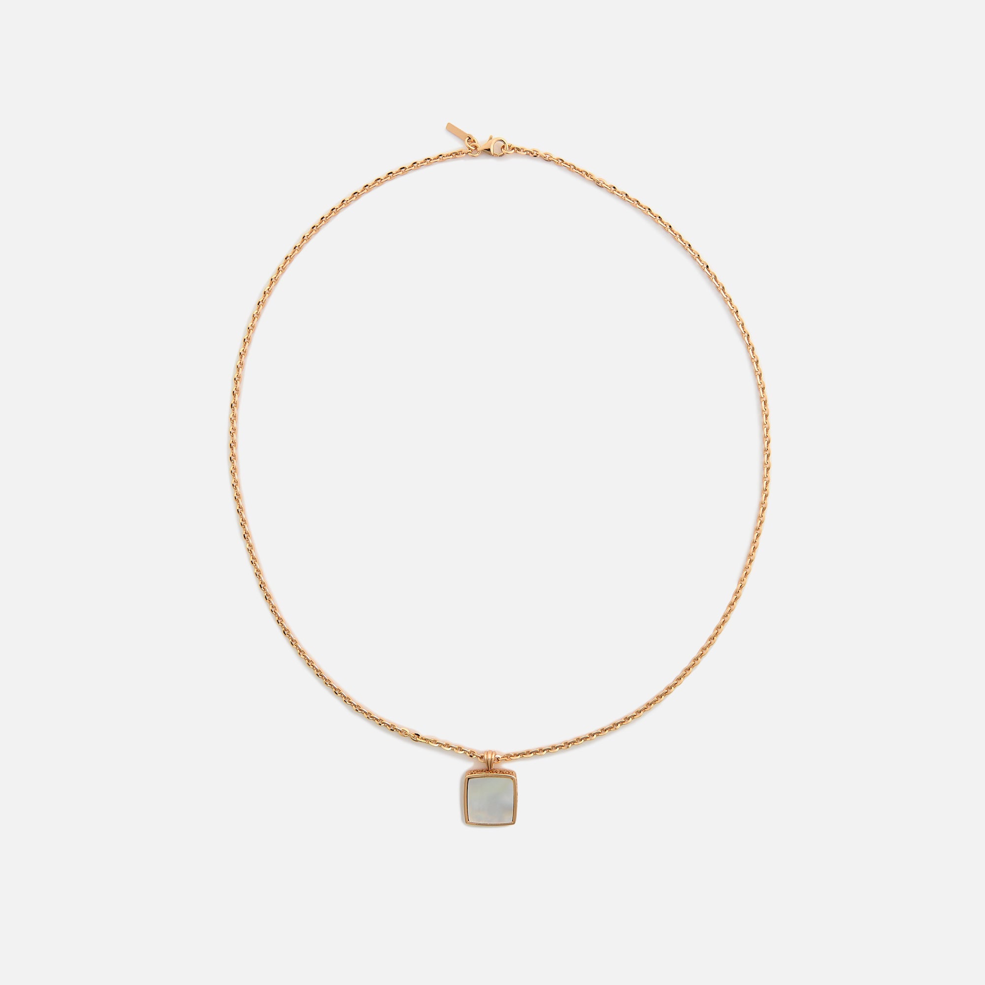 Emanuele Bicocchi Gold Square Mother of Pearl Amulet Necklace - Gold | Kith Gold