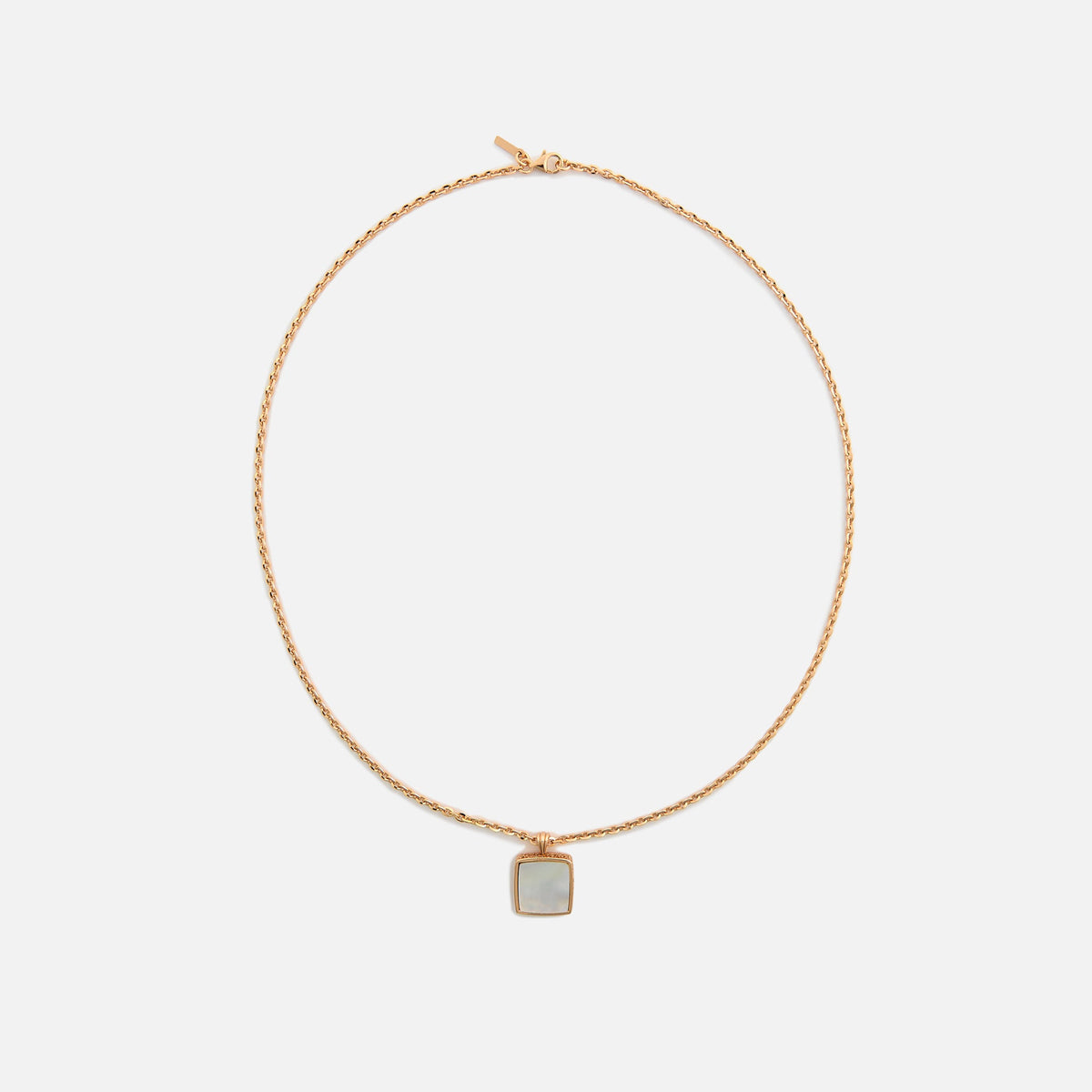Emanuele Bicocchi Gold Square Mother of Pearl Amulet Necklace - Gold | Kith Gold