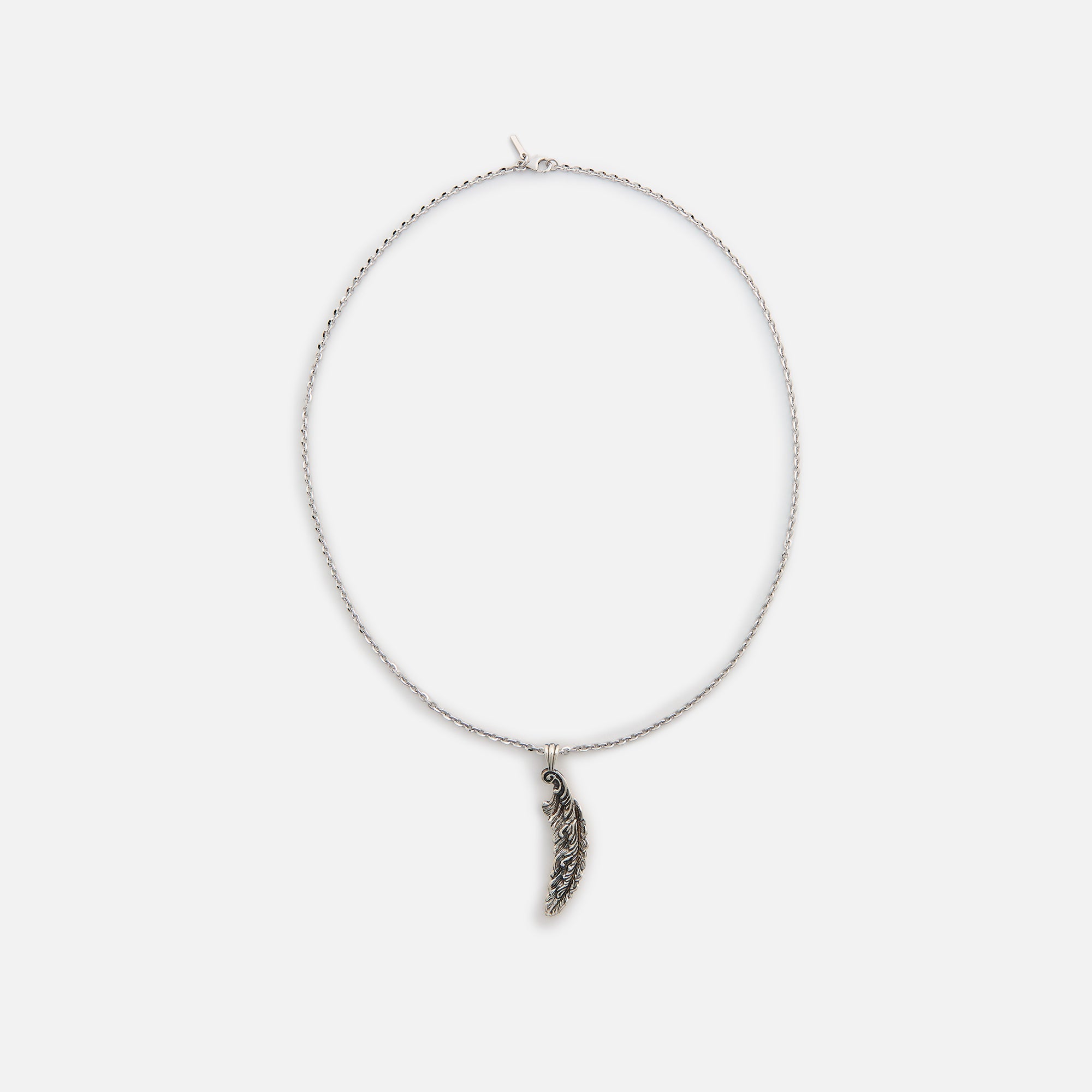 Emanuele Bicocchi Feather Pendant Necklace - Silver | Kith Silver