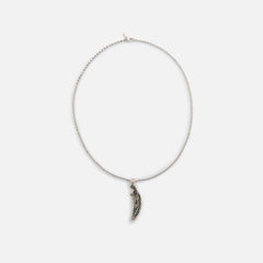 Emanuele Bicocchi Feather Pendant Necklace - Silver | Kith Silver