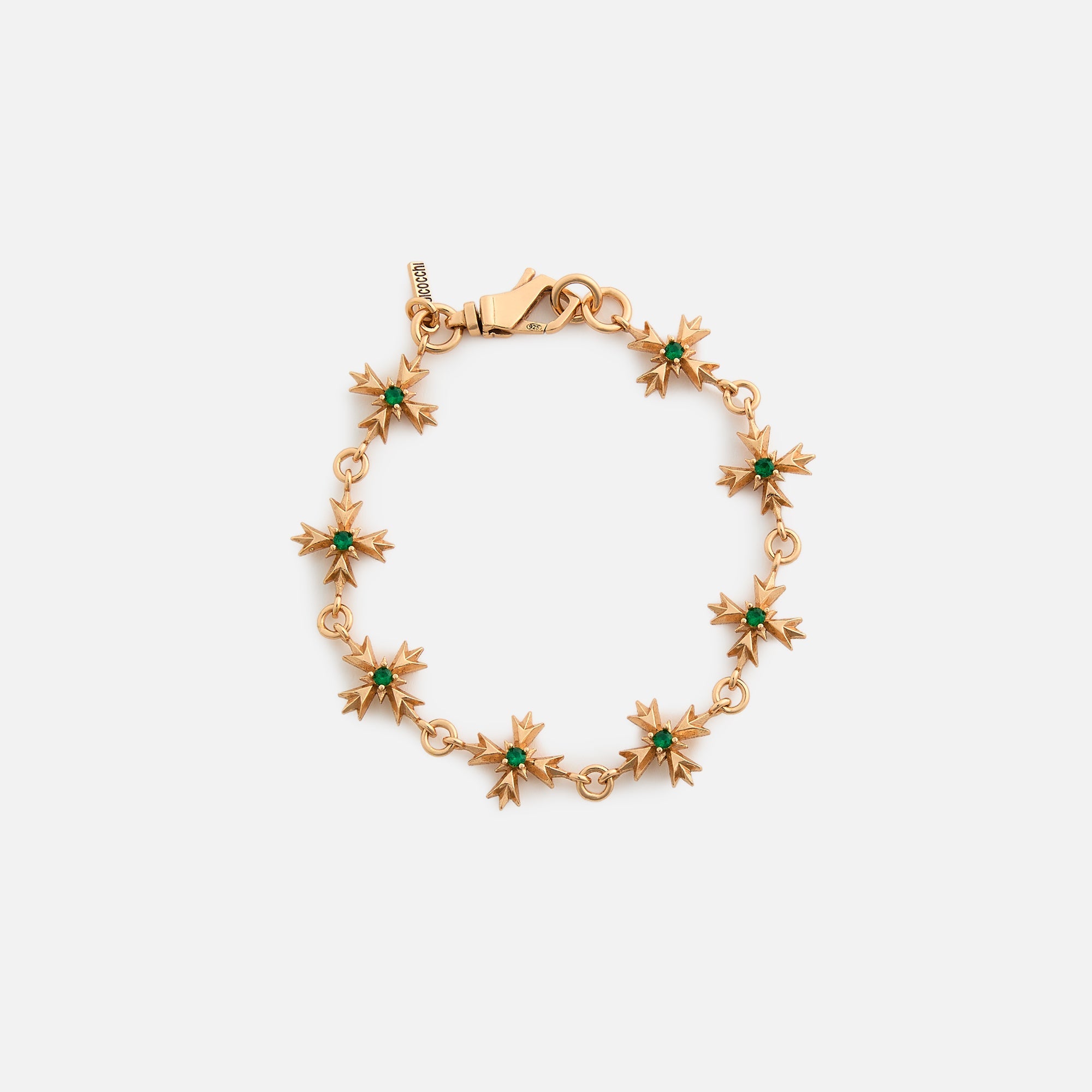 Emanuele Bicocchi Green Zirconia Crest Bracelet - Gold | Kith Gold