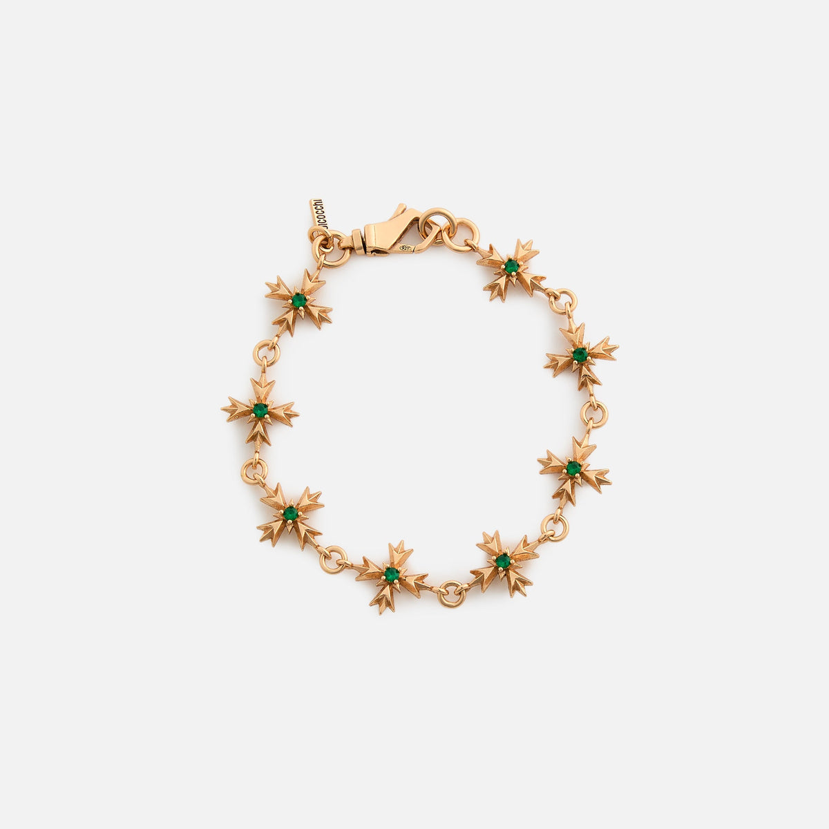 Emanuele Bicocchi Green Zirconia Crest Bracelet - Gold | Kith Gold