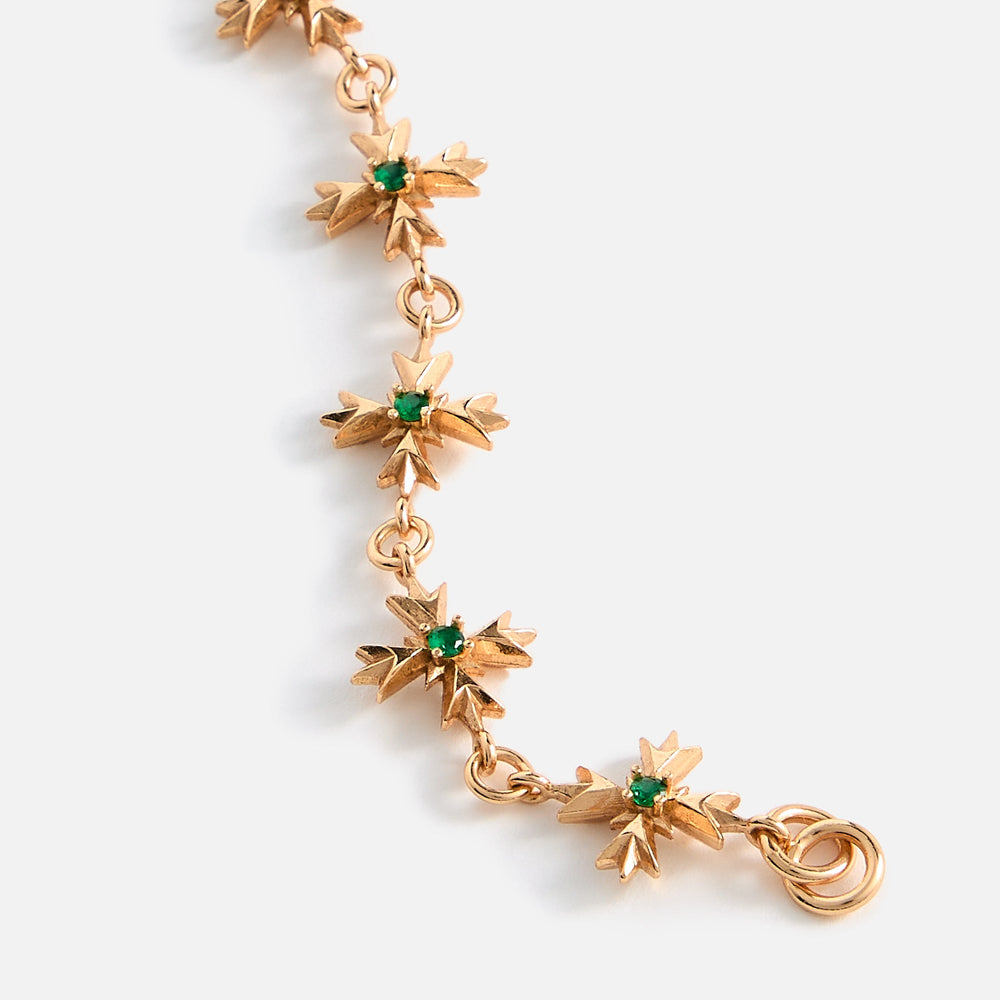 Emanuele Bicocchi Green Zirconia Crest Bracelet - Gold | Kith Gold