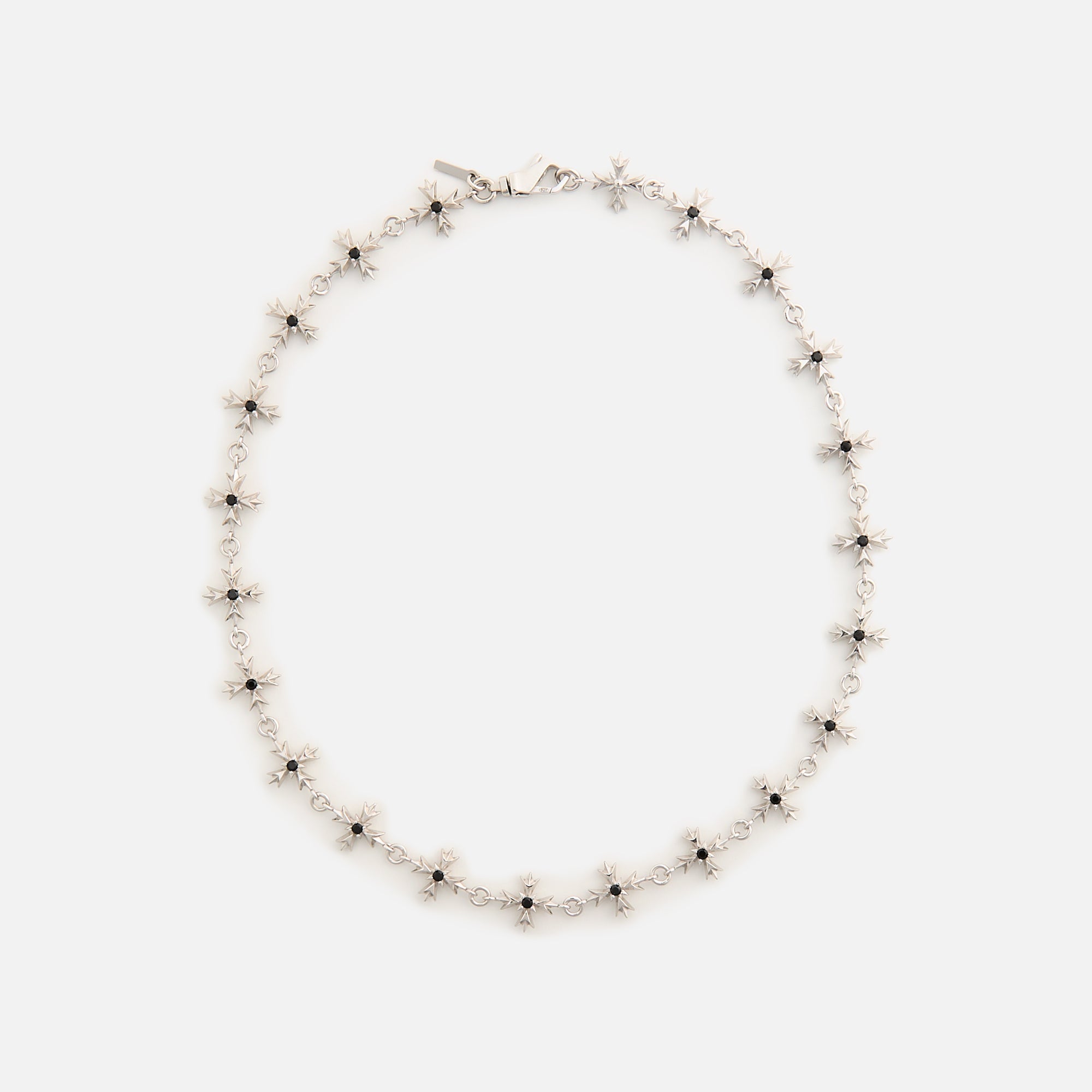 Emanuele Bicocchi Black Zirconia Crest Necklace - Silver | Kith Silver