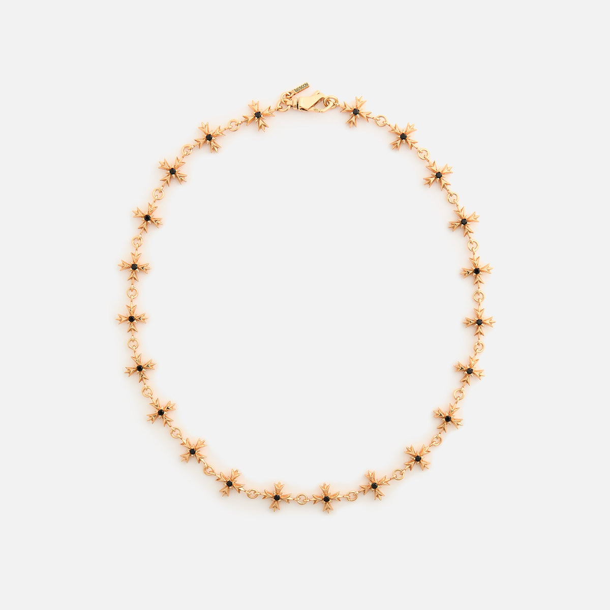 Emanuele Bicocchi Black Zirconia Crest Necklace - Gold | Kith Gold