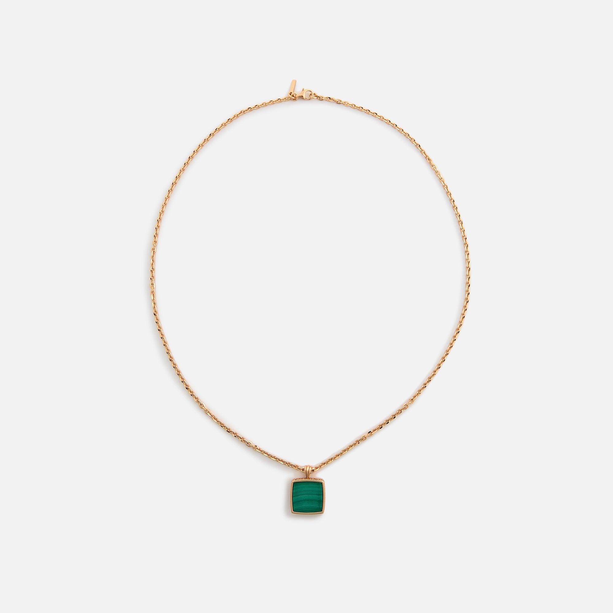 Emanuele Bicocchi Gold Square Malachite Amulet Necklace - Gold | Kith Gold