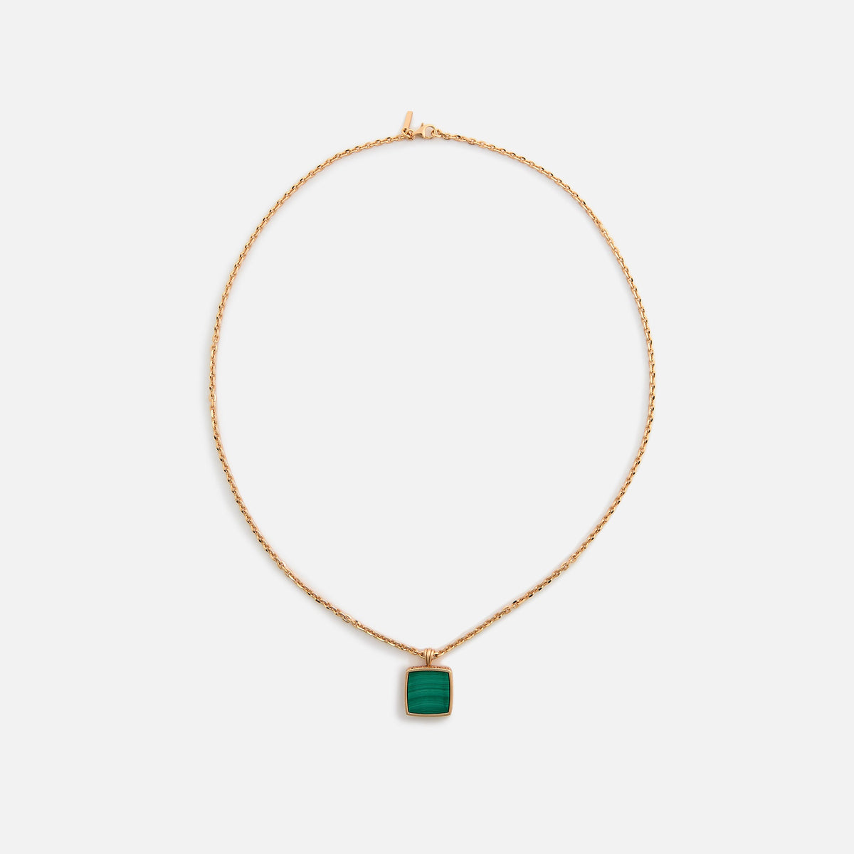 Emanuele Bicocchi Gold Square Malachite Amulet Necklace - Gold | Kith Gold