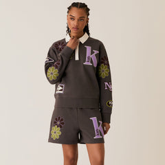 Kith Women Rayne Floral Sweatshort - Hematite | Kith Hematite