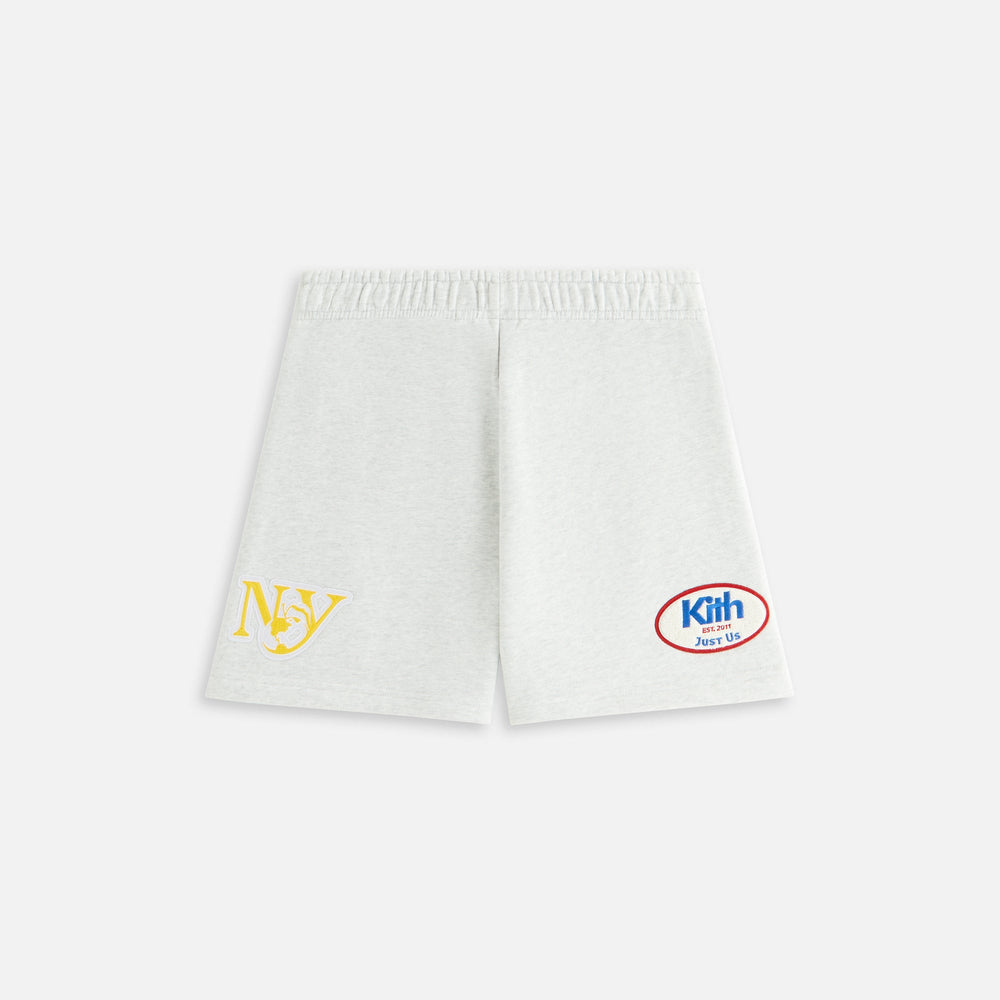 Kith Women Rayne Patched Sweatshort - Light Heather Grey | Kith Light Heather Grey