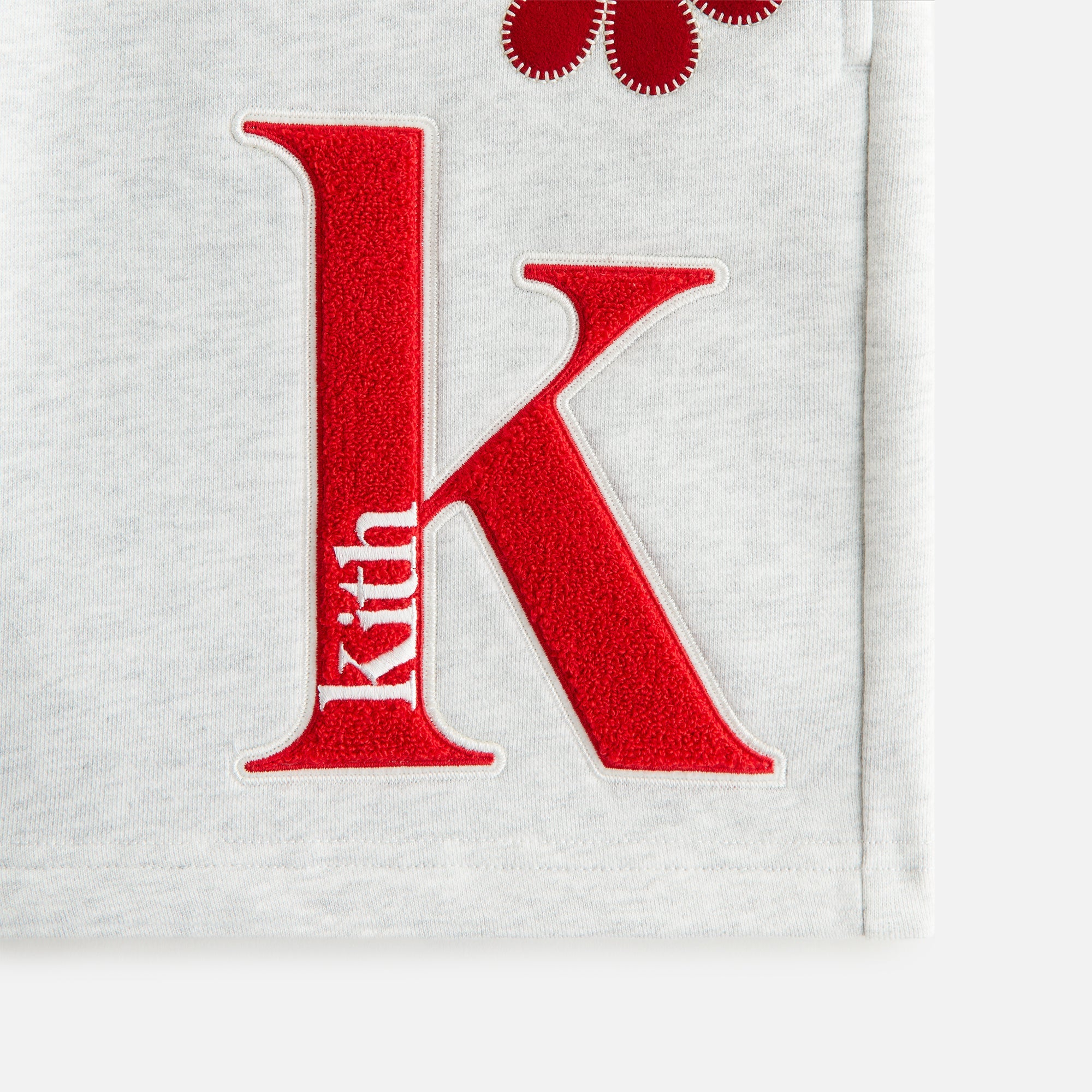 Kith Women Rayne Patched Sweatshort - Light Heather Grey | Kith Light Heather Grey