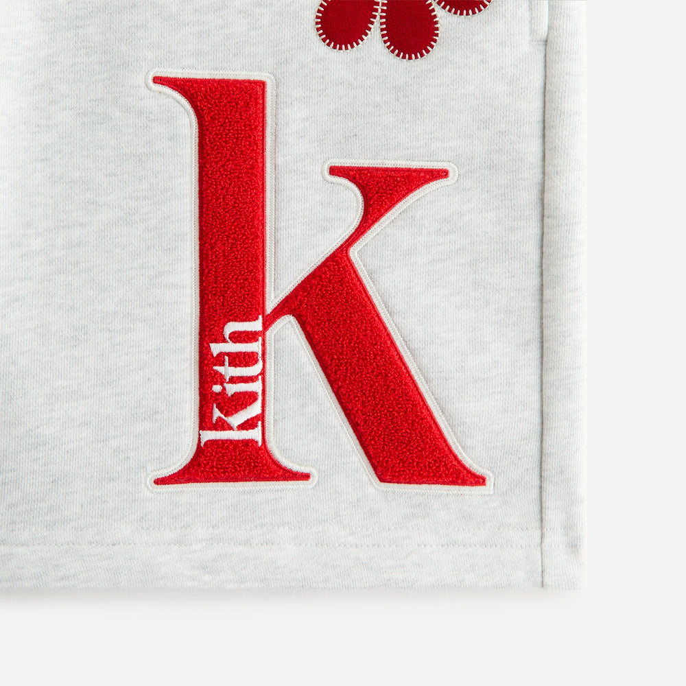 Kith Women Rayne Patched Sweatshort - Light Heather Grey | Kith Light Heather Grey