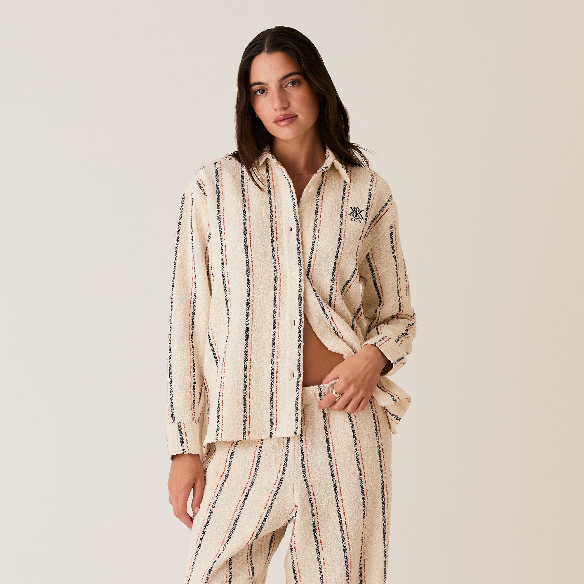 Kith Women Roanne II Boucle Shirt - Whisper | Kith Whisper