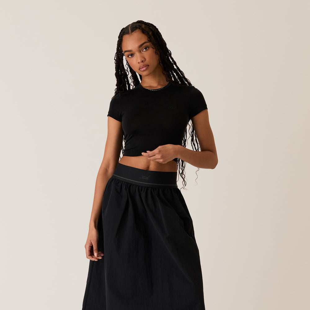 Kith Women Mulberry III Cupro Tee - Black | Kith Black