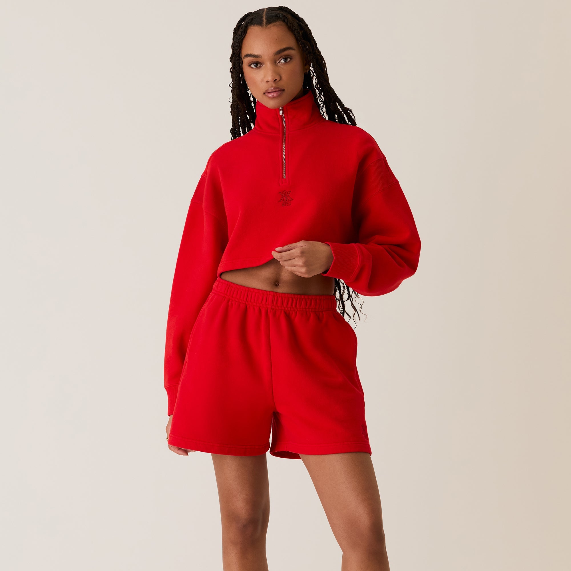 Kith Women Rayne Sueded Sweatshort - Cinnabar | Kith Cinnabar