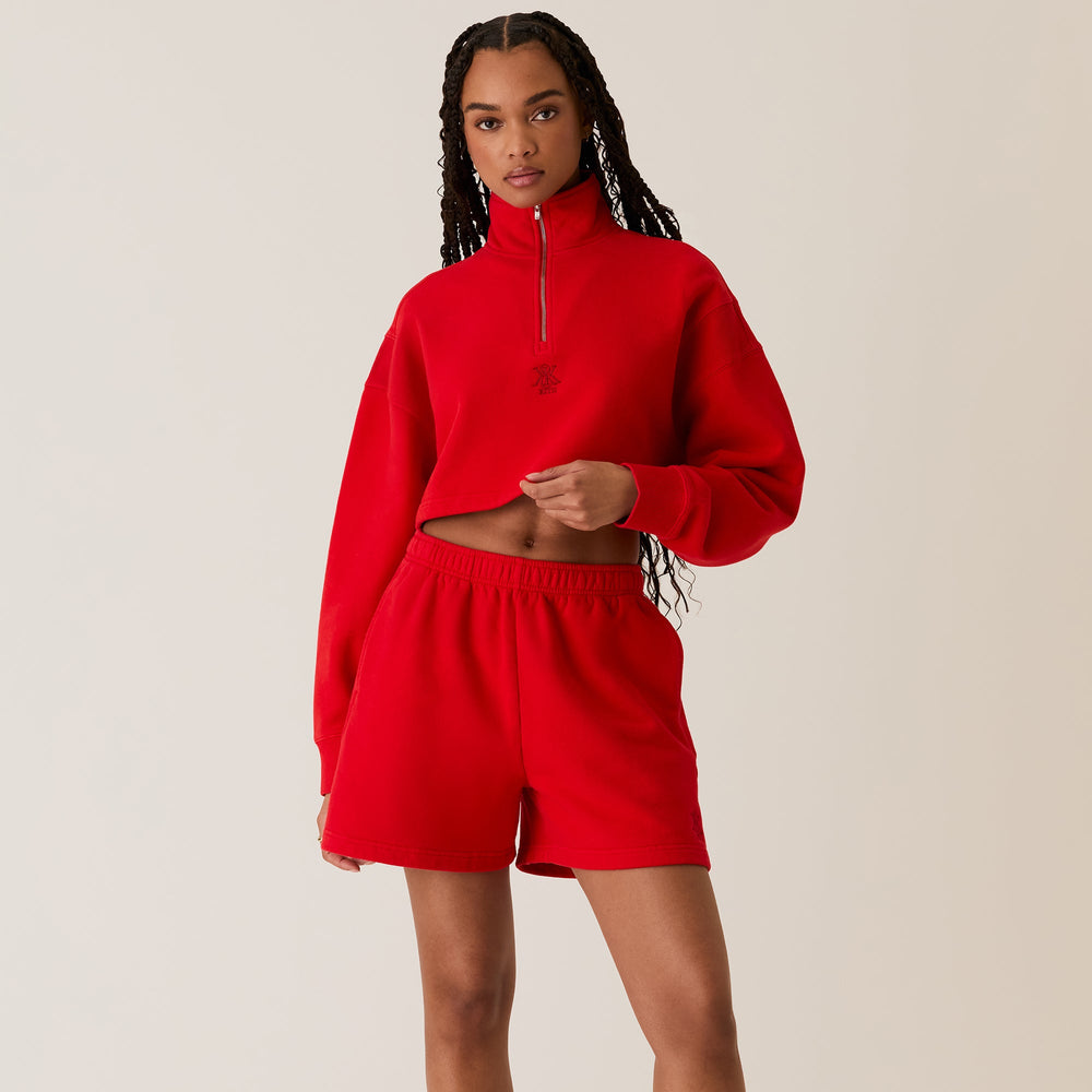 Kith Women Rayne Sueded Sweatshort - Cinnabar | Kith Cinnabar