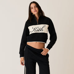 Kith Women Hunter II Script Quarter Zip - Black | Kith Black
