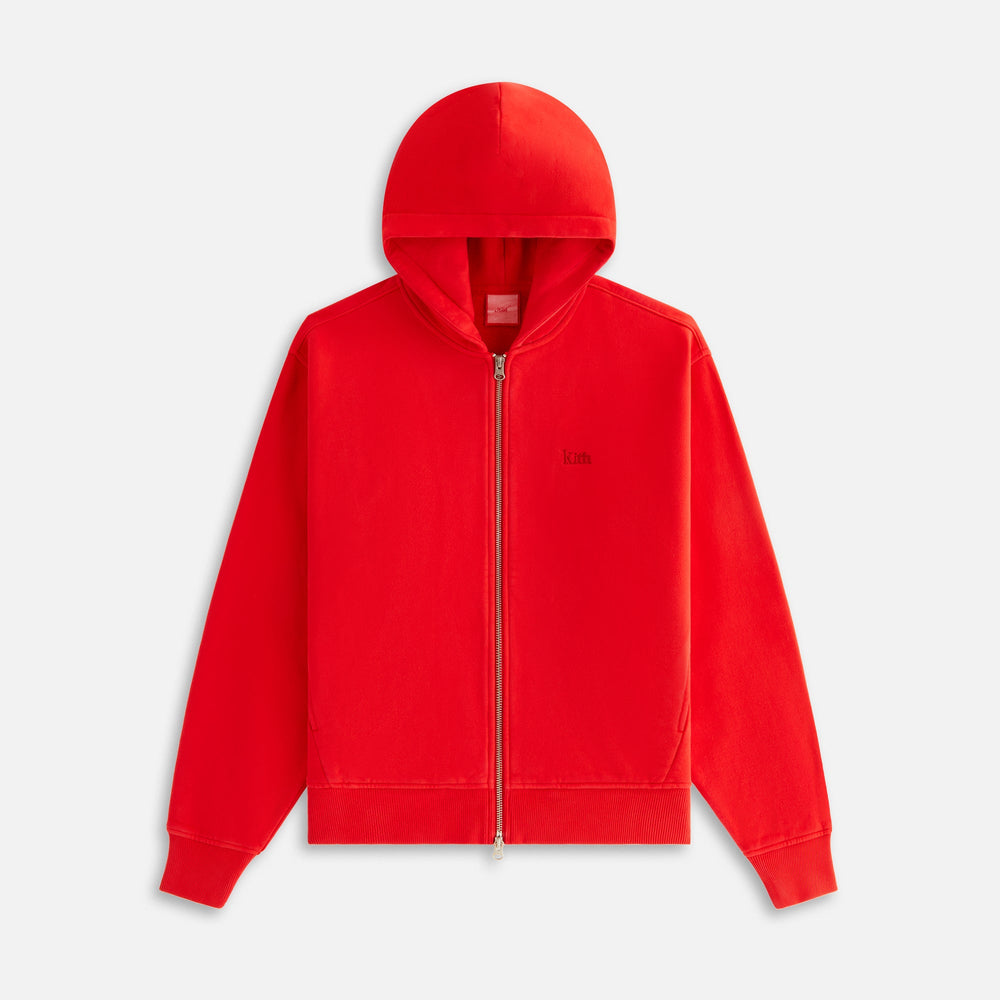 Kith Women Tanner Sueded Hoodie - Cinnabar | Kith Cinnabar