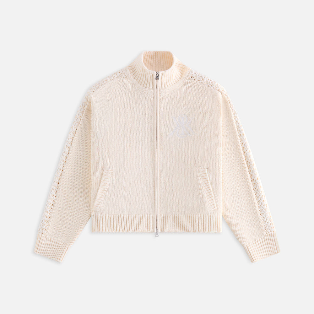 Kith Women Wyler Crest Full Zip Sweater - Sandrift | Kith Sandrift