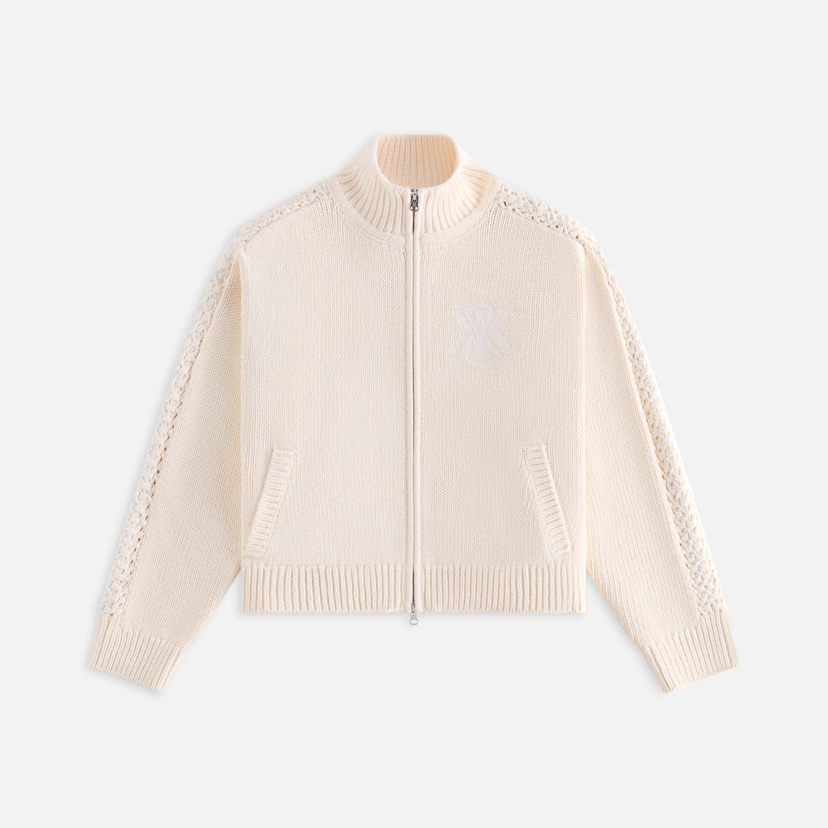 Kith Women Wyler Crest Full Zip Sweater - Sandrift | Kith Sandrift