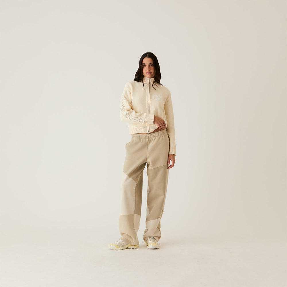 Kith Women Wyler Crest Full Zip Sweater - Sandrift | Kith Sandrift