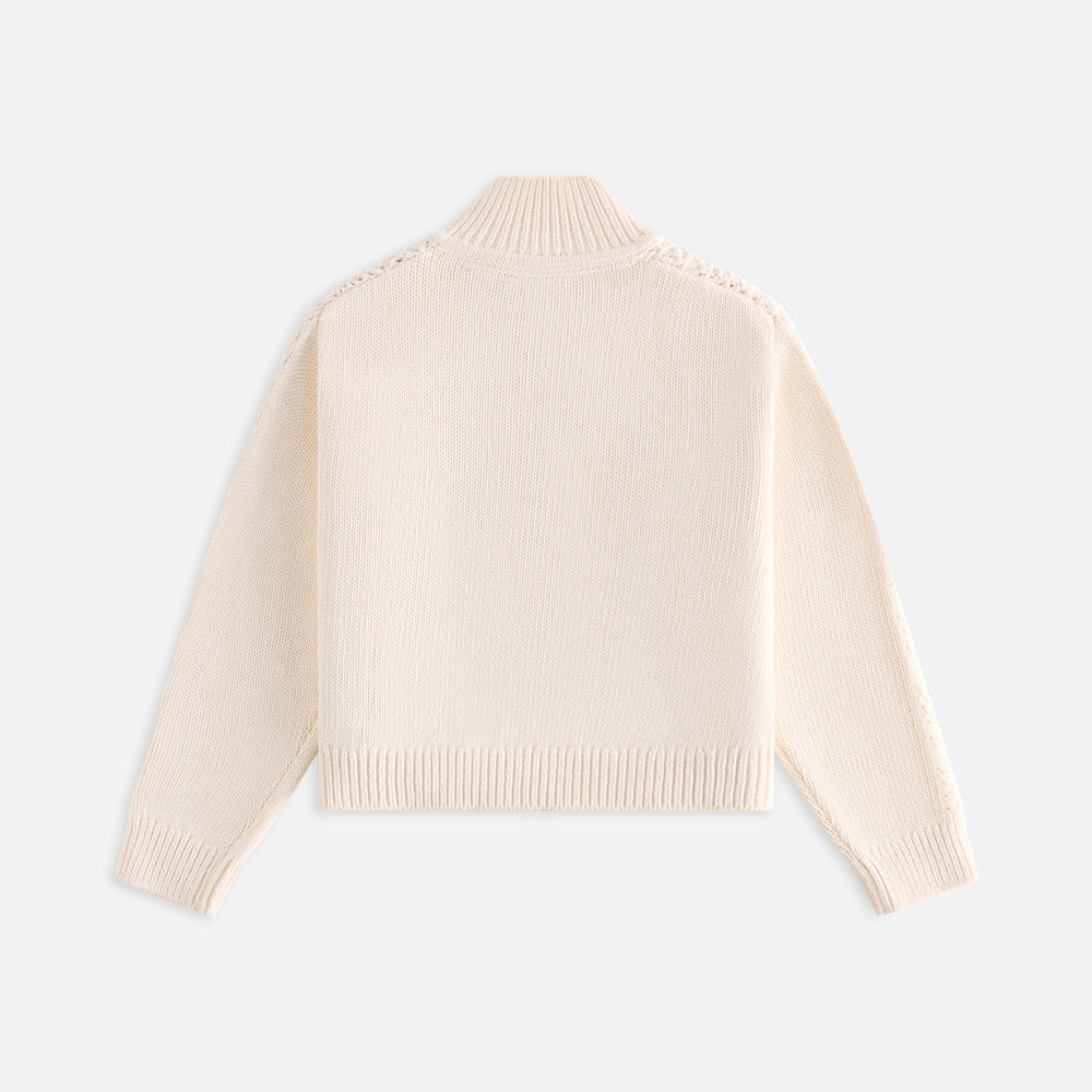 Kith Women Wyler Crest Full Zip Sweater - Sandrift | Kith Sandrift