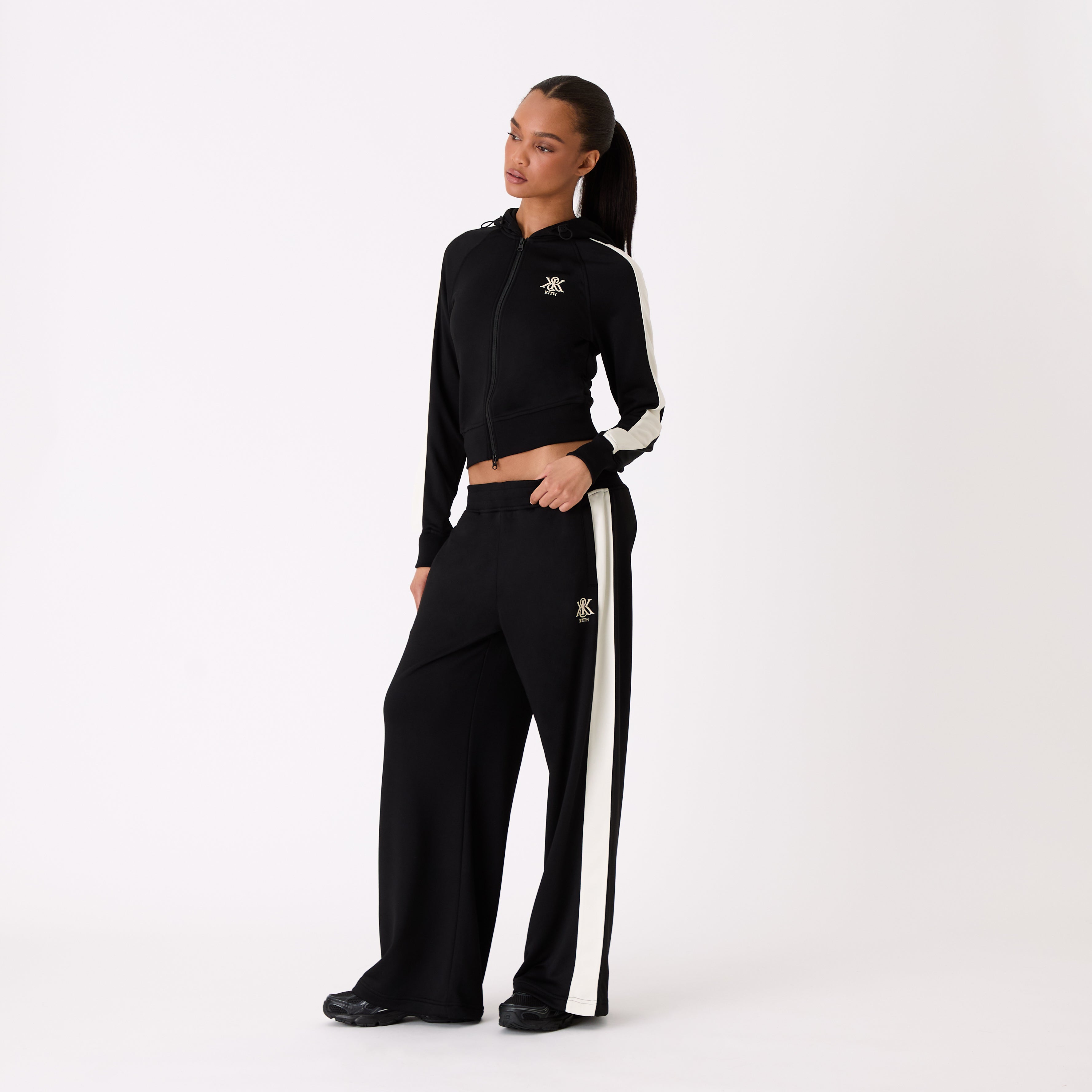 Kith Women Arbor Hooded Track Jacket - Black | Kith Black