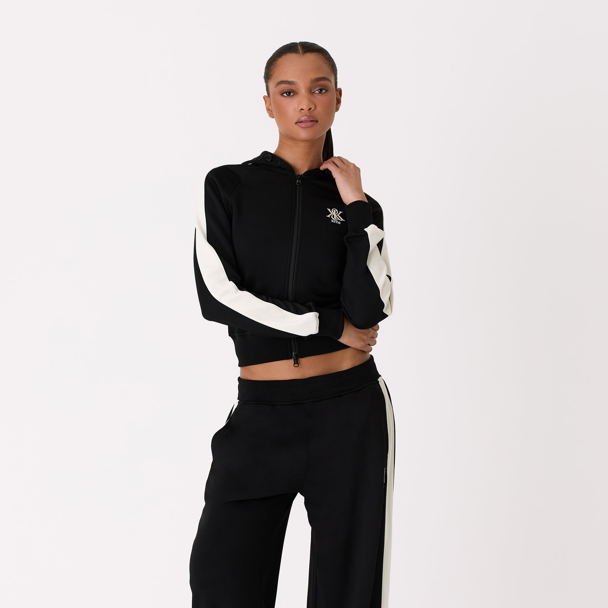 Kith Women Arbor Hooded Track Jacket - Black | Kith Black