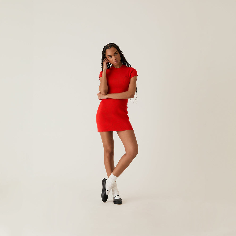Kith Women Mulberry Rib Dress - Cinnabar | Kith Cinnabar