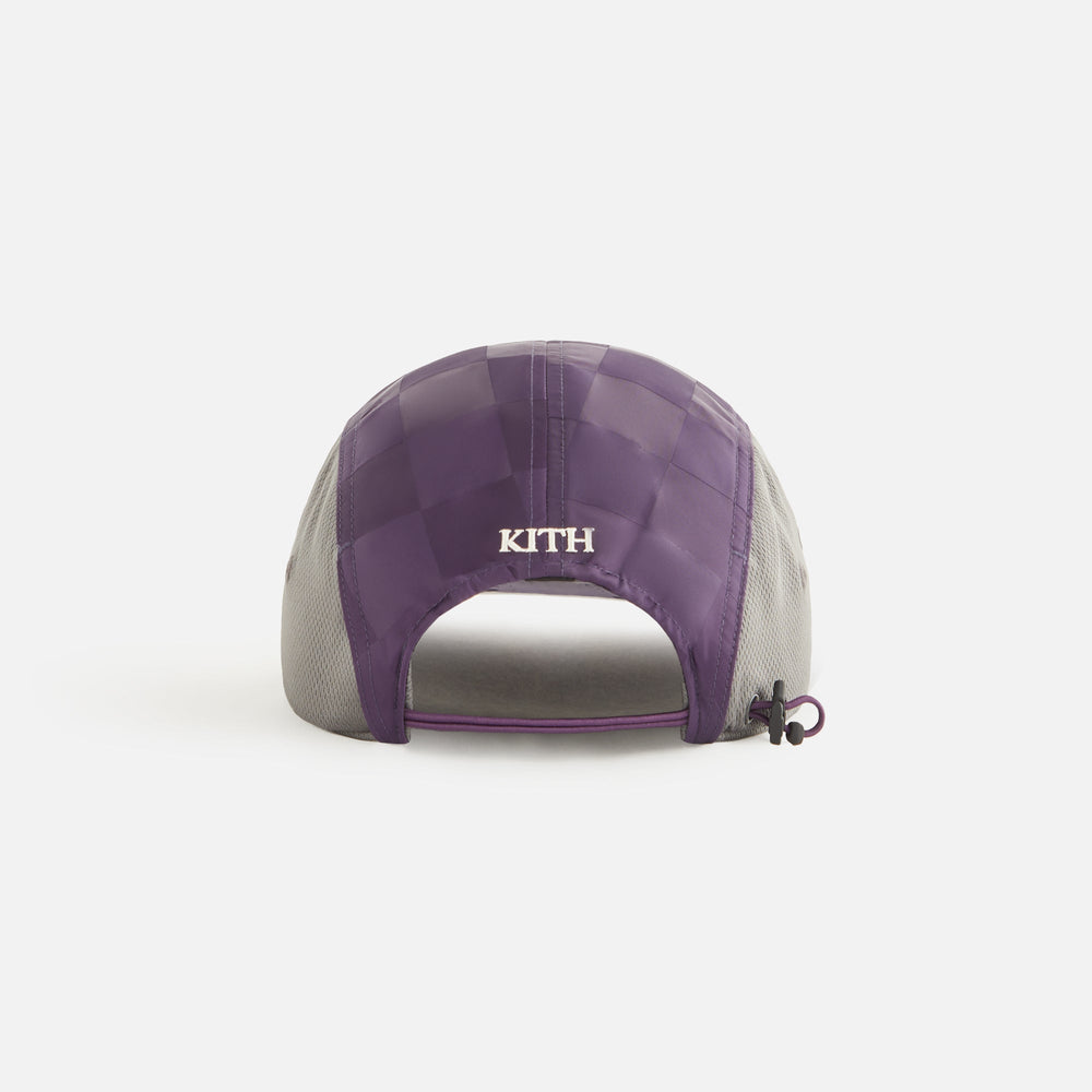 Kith Women Checkered Satin Camper Cap - Nightshade | Kith Nightshade