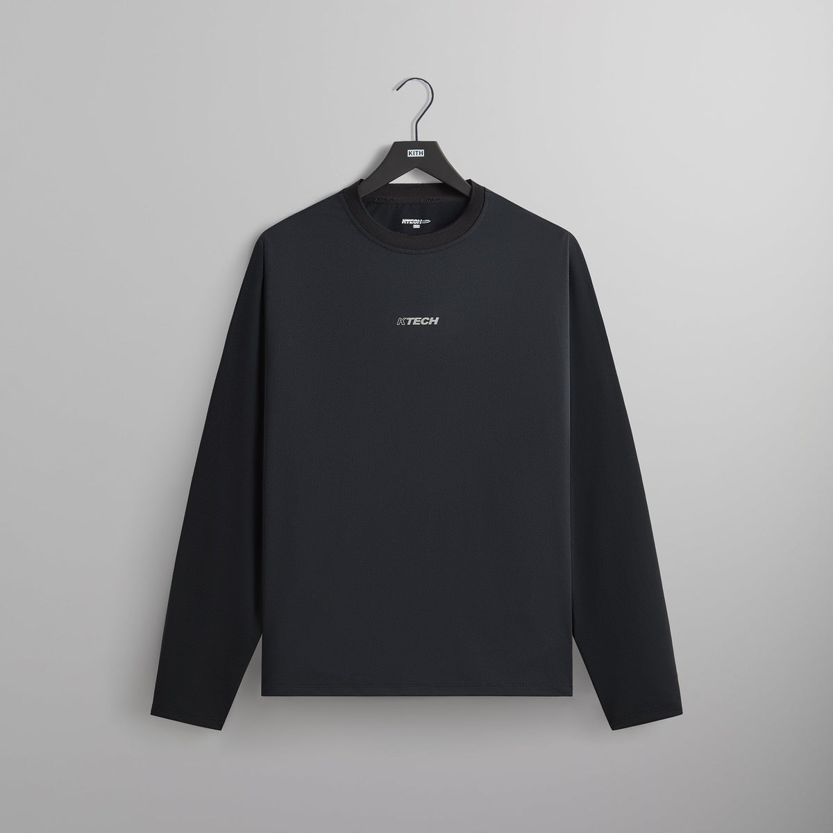 Kith Honeycomb Tech Heathrow Long Sleeve Tee - Black | Kith Black