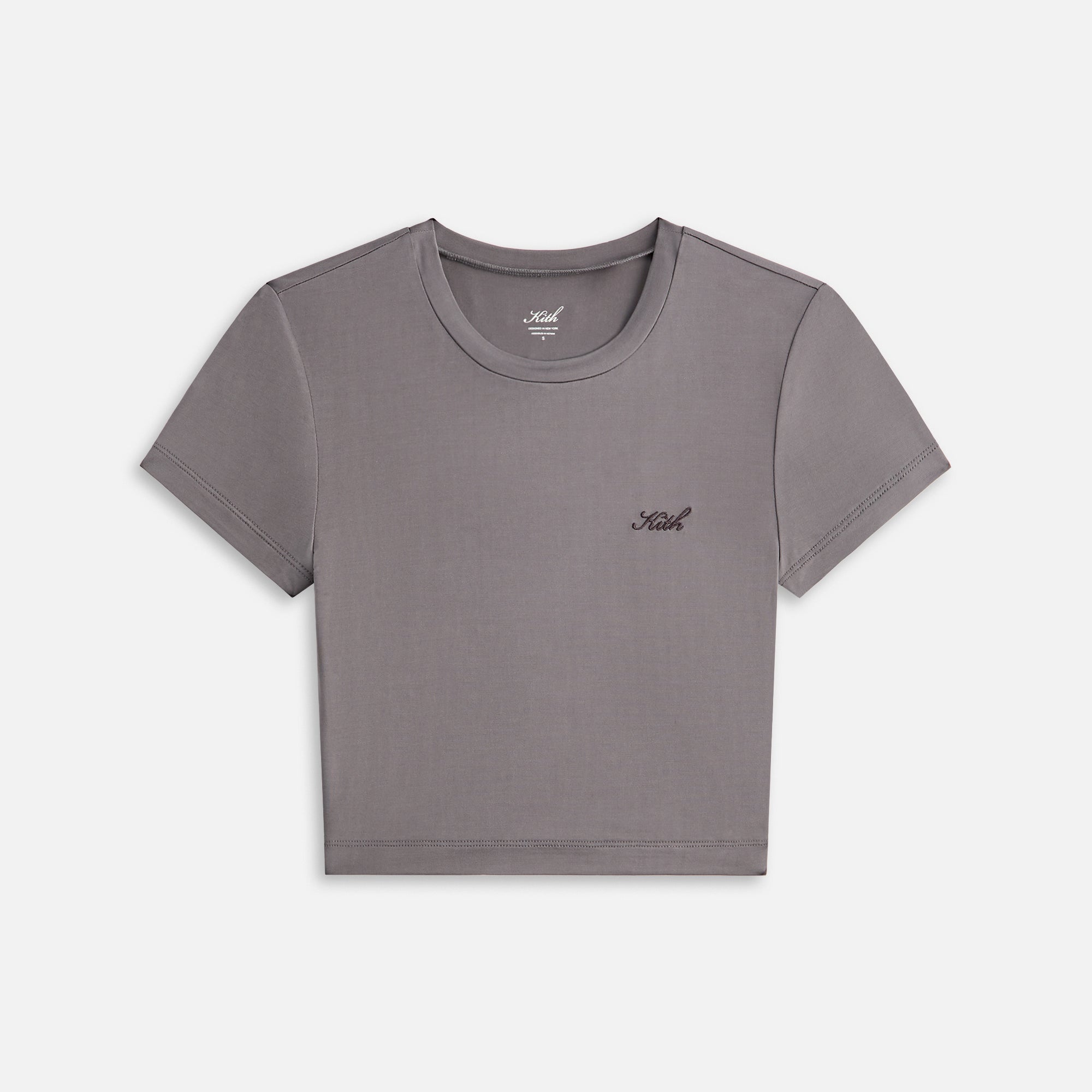 Kith Women Mulberry III Cupro Tee - Hematite | Kith Hematite