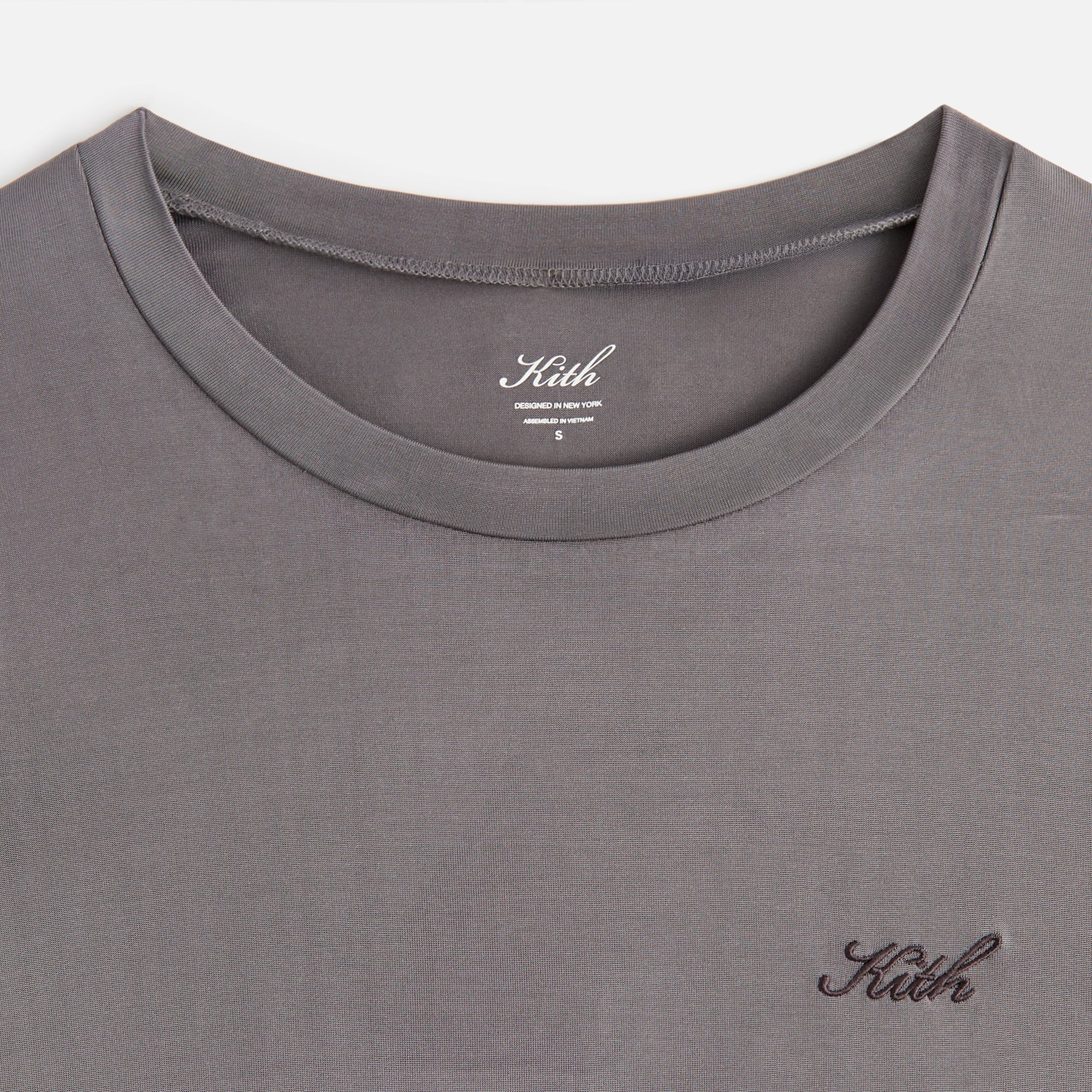 Kith Women Mulberry III Cupro Tee - Hematite | Kith Hematite