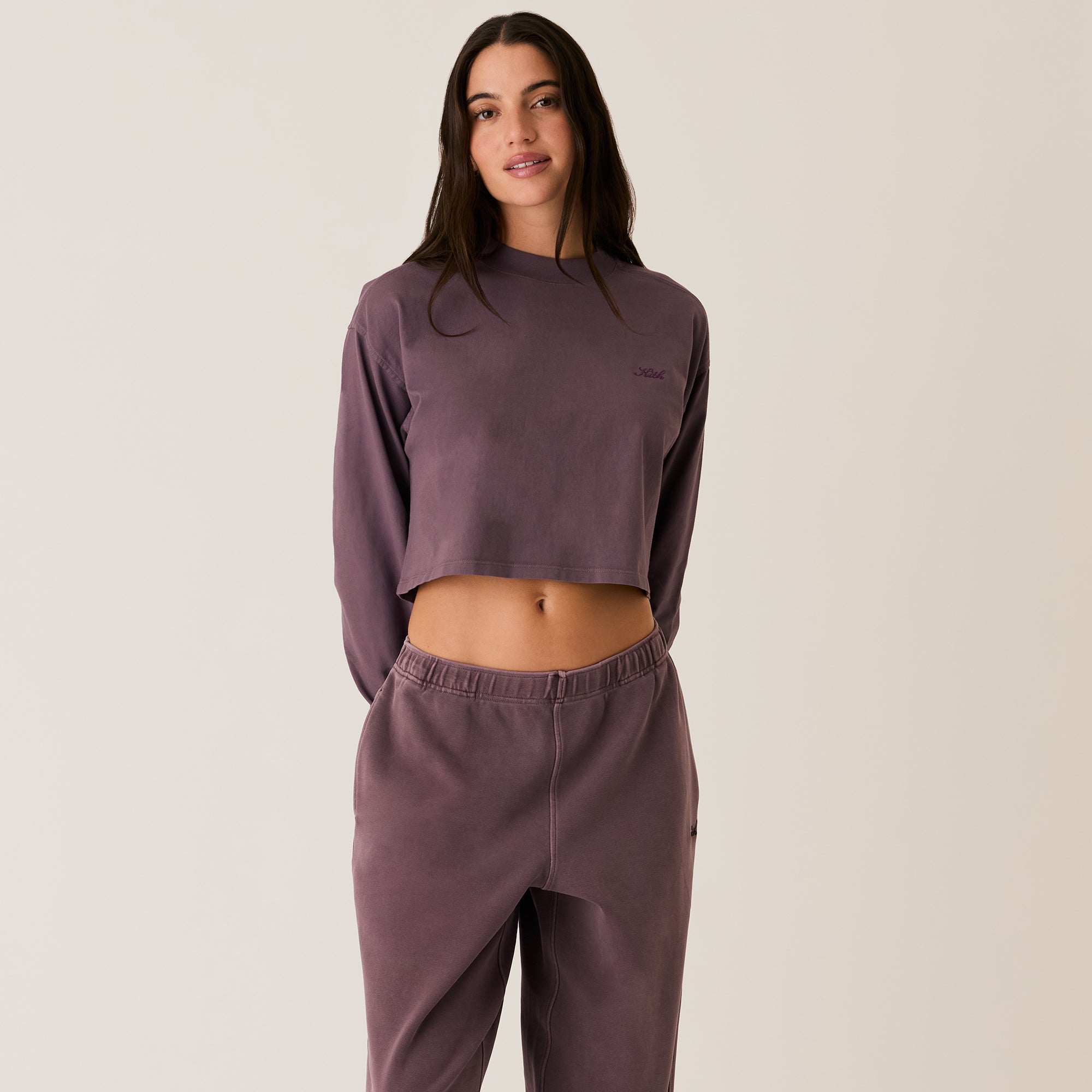 Kith Women Jasper Sueded Long Sleeve - Ash Violet | Kith Ash Violet