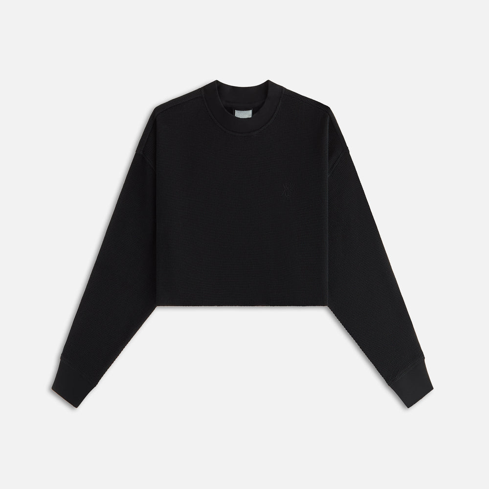 Kith Women Bryden Waffle Long Sleeve - Black | Kith Black