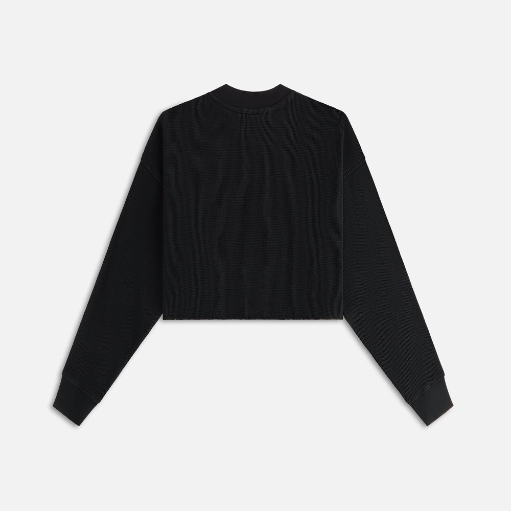 Kith Women Bryden Waffle Long Sleeve - Black | Kith Black