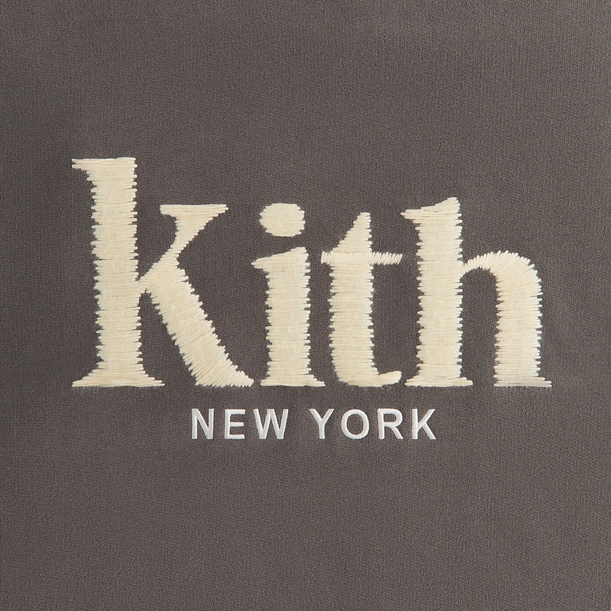 Kith Women Ashwin Sueded New York Crewneck - Hematite | Kith Hematite