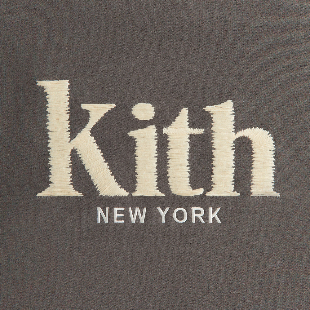 Kith Women Ashwin Sueded New York Crewneck - Hematite | Kith Hematite