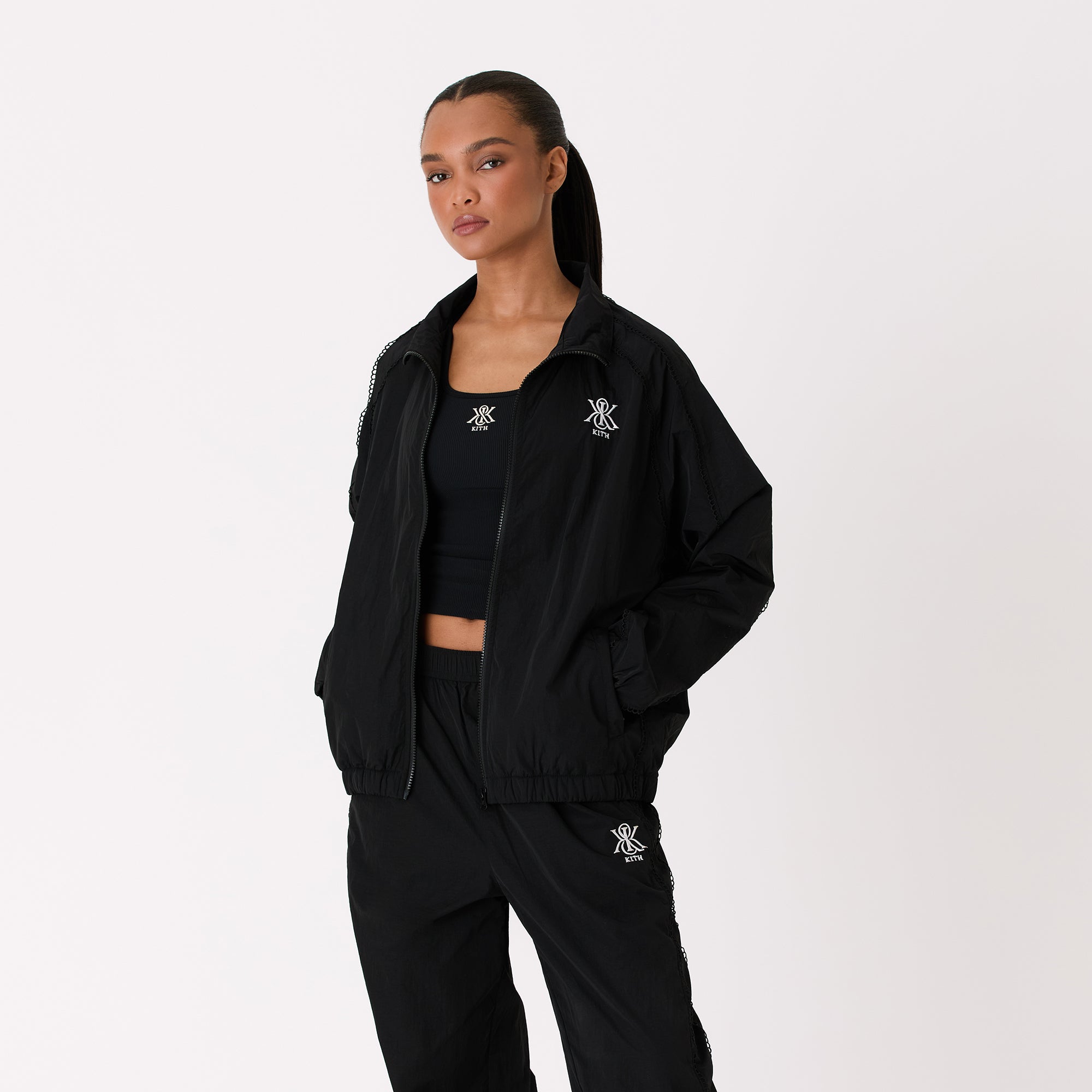 Kith Women Azariah Seamed Track Jacket - Black | Kith Black