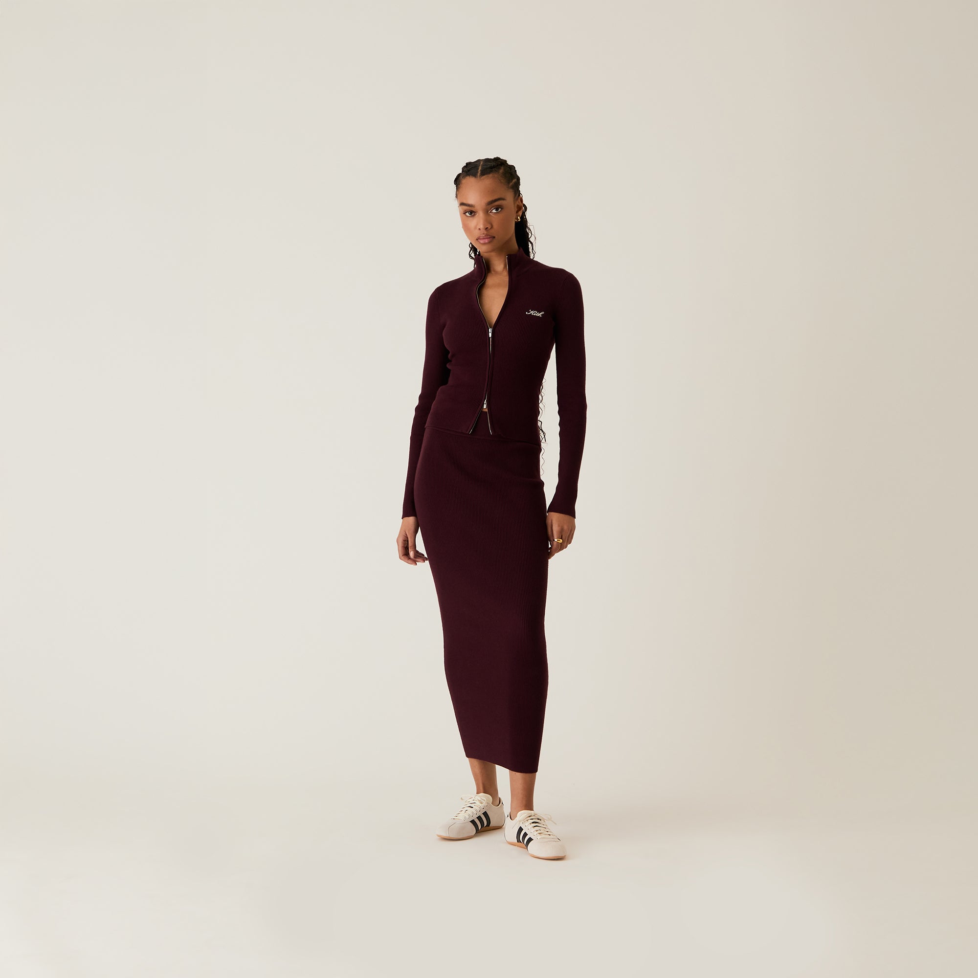 Kith Women Arys Rib Maxi Skirt - Magma | Kith Magma