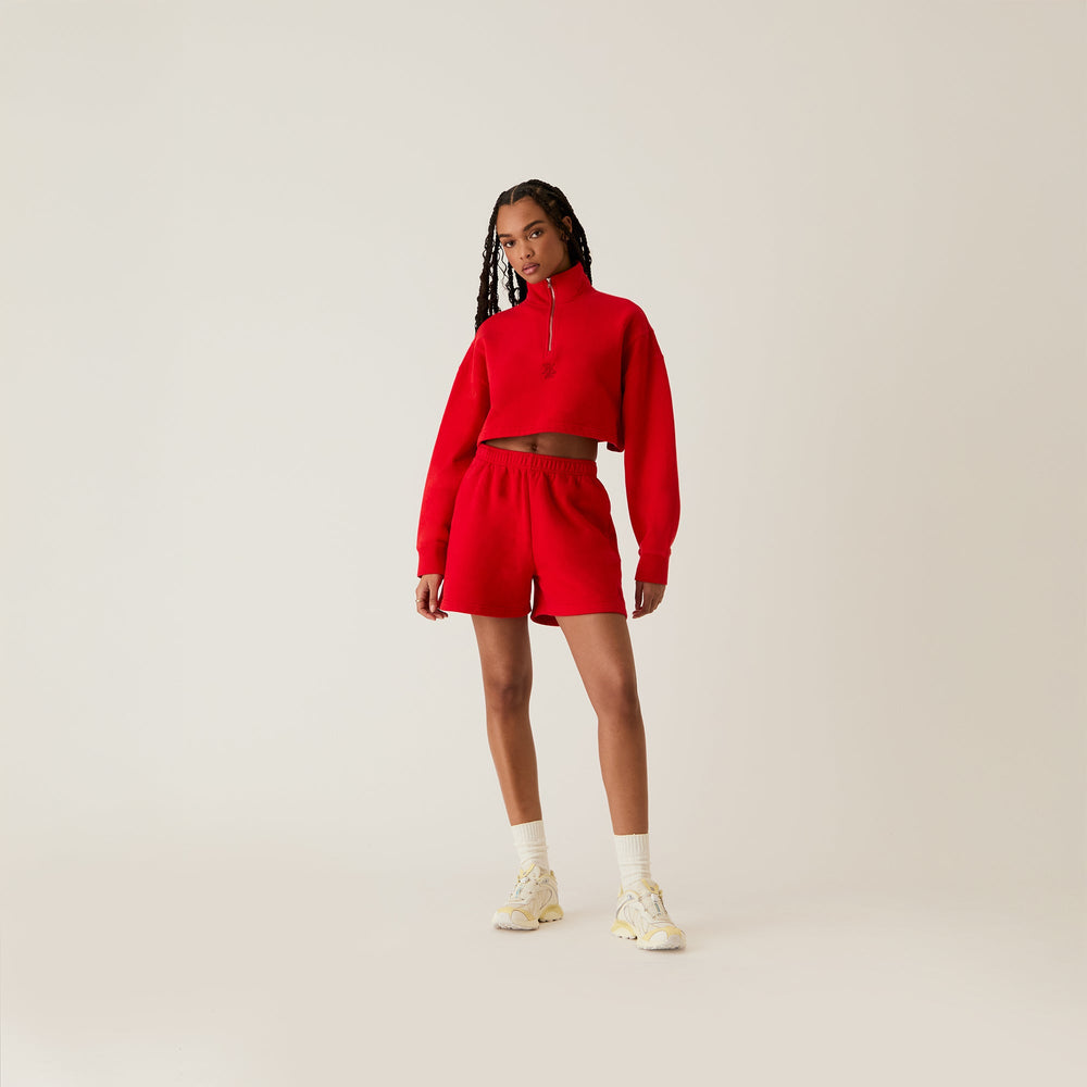 Kith Women Vesper Sueded Quarter Zip - Cinnabar | Kith Cinnabar