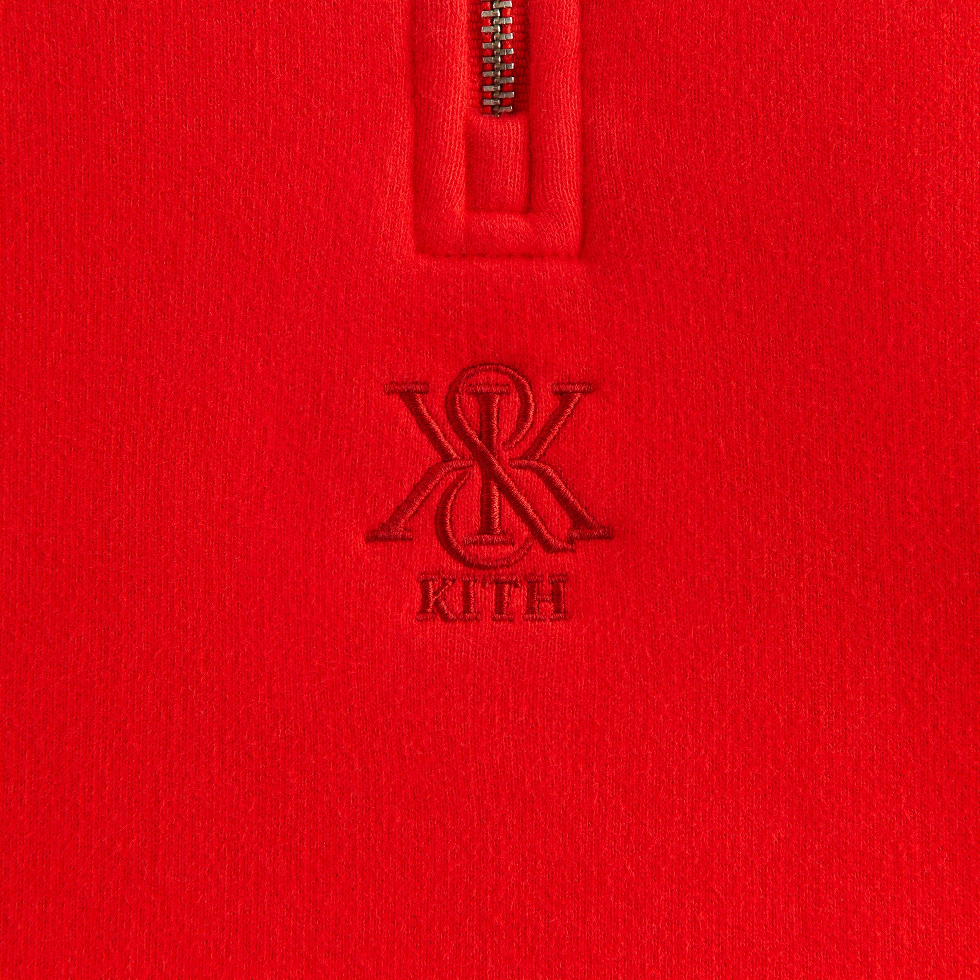 Kith Women Vesper Sueded Quarter Zip - Cinnabar | Kith Cinnabar