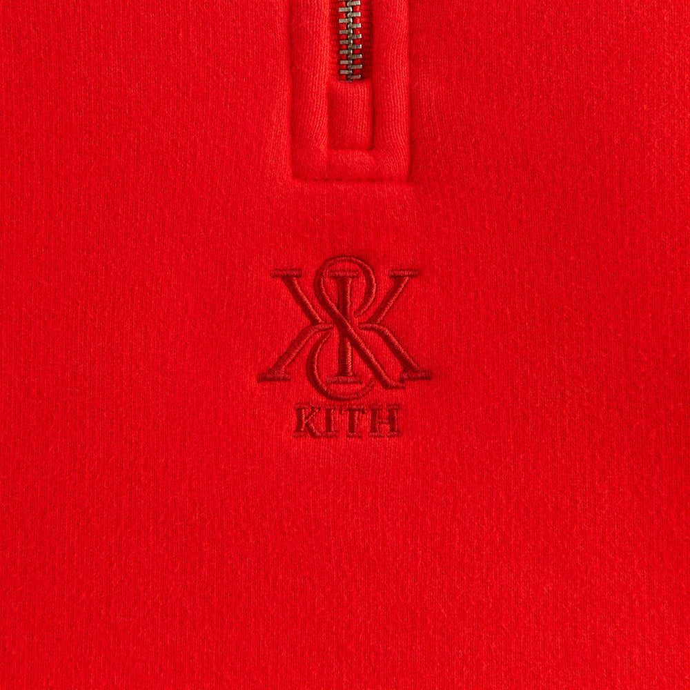 Kith Women Vesper Sueded Quarter Zip - Cinnabar | Kith Cinnabar