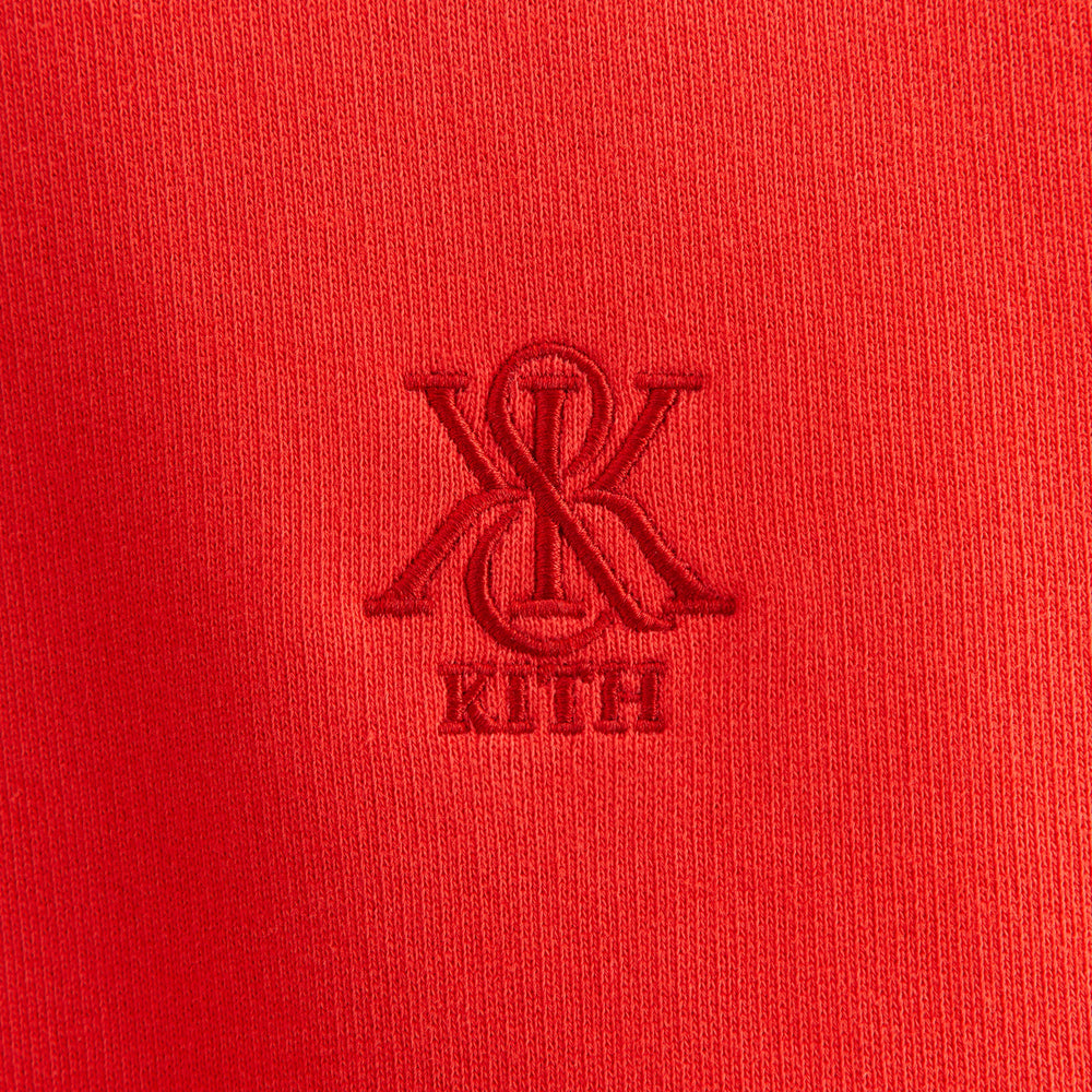 Kith Women Asher Crest Crewneck - Cinnabar | Kith Cinnabar